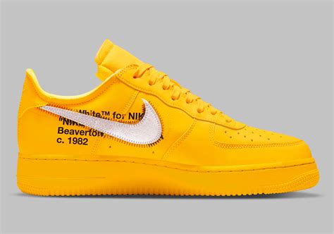 air force white sneakers yellow